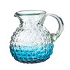Amici Home-Catalina Pitcher, Aqua, Artisan Handmade Mexican Recycled Glass, For