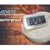 AEVETE Waterproof Digital Refrigerator Thermometer Large LCD, Freezer Room Thermometer