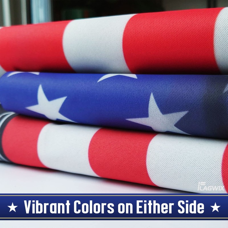 FLAGWIX 3x5 Patriotic American Flags for Outside, One Nation Under