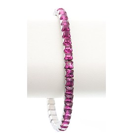 Bonjoc Women's Stretch Bracelet with Crystals, Brass-copper alloy