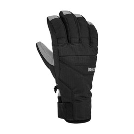 Kombi Men's Venture Insulated Durable Waterproof Outdoor Winter Sports Ski Glove, Adjustable Cuff & Moisture-Wicking Lining, Black Gray, Large