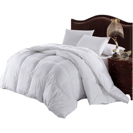 Royal Tradition Baffle Box Hungarian Extra Warmth, 86-Ounces of Fill, King/California King Down Alternative Comforter, White