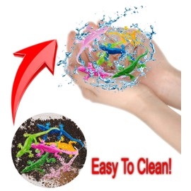 UpBrands Rubber Lizards Toys Bulk Set, Kit for Birthday Party Favors for Kids, Goodie Bags, Easter Egg Basket Stuffers, Pinata Filler, Students Classroom Prizes (24 Pack)