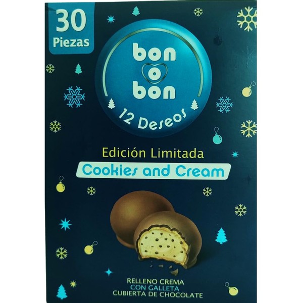 bon o bon Bombon 12 Deseos Cookies and Cream Edición Limitada 30 pzas, 450g