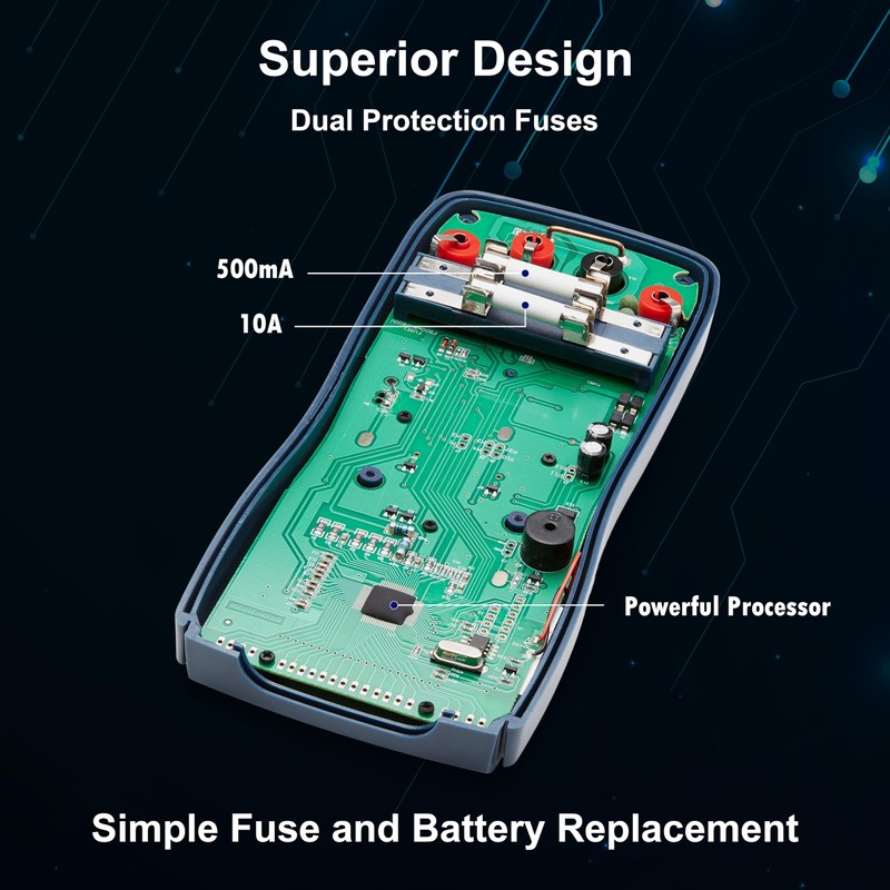 AXYON Digital Multimeter TRMS 6000 Counts, Voltage Tester, Circuit Tester,