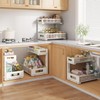 2-Pack Under Sink Storage Organizer, Large 2-Tier Elegant Mesh Pull