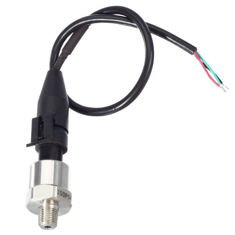 AUTEX 150 Psi Pressure Transducer/Sender/Sensor with Connector Harness 0-150 Psi