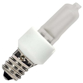 Satco S4483 Candelabra Base Halogen Light Bulb, 20 Watts, 120 Volts, 200 Lumens, T3 Shape, E12 ANSI Base, 2900 CCT (Kelvin), 360 Beam Spread, 3000 Average Rated Hours, Frosted Finish