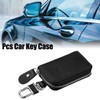 MACHSWON Car Key Case Faux Leather Zipper Multifunctional Car Fob
