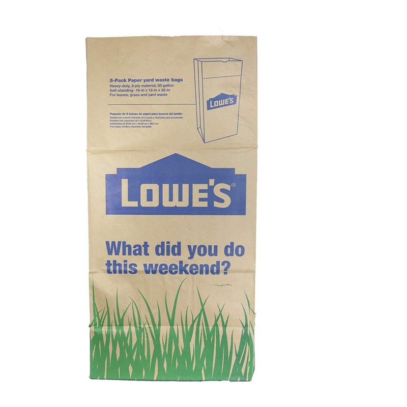Lowes 30 Gallon Paper Heavy Duty Brown Paper Lawn and