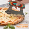 Pizza Cutter Rocker Knife, Sharp Ulu Knife with Wooden handle,