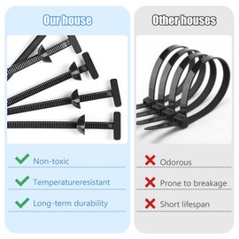 Nylon Universal Cable Tie Buckle with Pin & Button Design – Uv Resistant Multifunctional Zip Ties for Car, Home, and Daily Repairs (50, white)