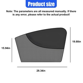 GAOLAOSY 2PCS Car Window Sun Shades for Baby, Half Blackout Car Front Side Window Cover Blocks Heat & UV Rays, Magnetic Auto Safey Camping Privacy Sunshade Curtains for Road Trips (Front)