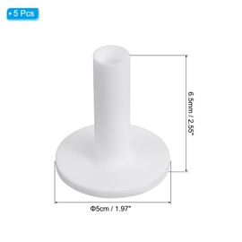 PATIKIL 5 Pack 2.6" Rubber Golf Tees Tall Practice Training Driving Range Tees Stable Ball Holder for Outdoor Indoor Hitting Cushion, White