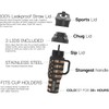 Coldest 40 oz Tumbler with Handle and Straw, 100% Leak