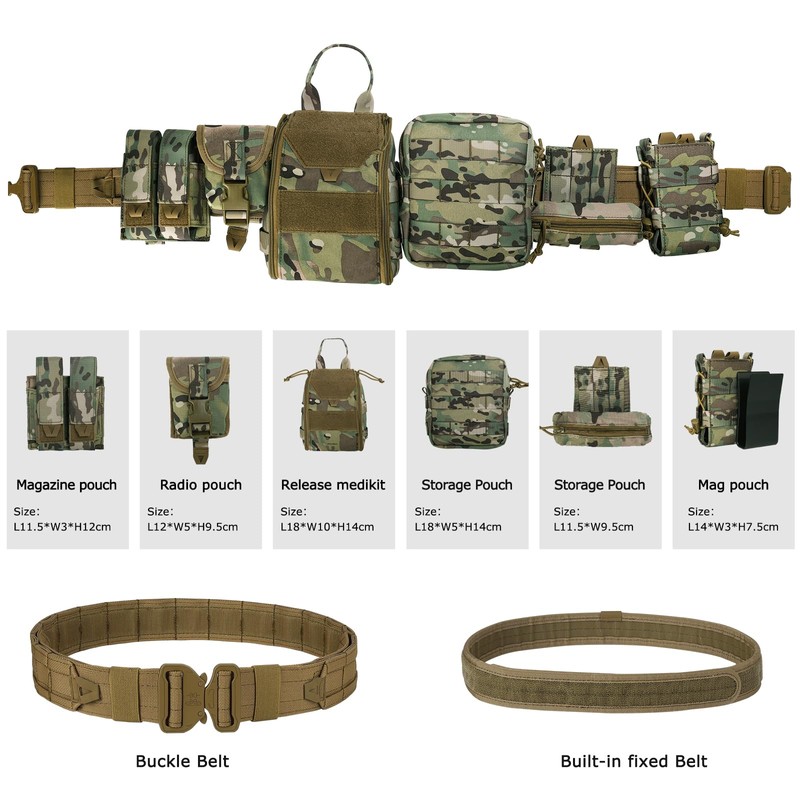 PIKEON Tactical Belt Battle Law Enforcement Molle Airsoft Duty Belt