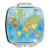 Island Gifting - World Map Poster - Square Compact Mirror