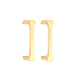 Infinity Decor Pack of 2 Solid Brass Tulip Modern Style Cabinet Door Pull Handles 118mm Polished Brass Interior Cupboard Drawers Kitchen Cabinet Pulls