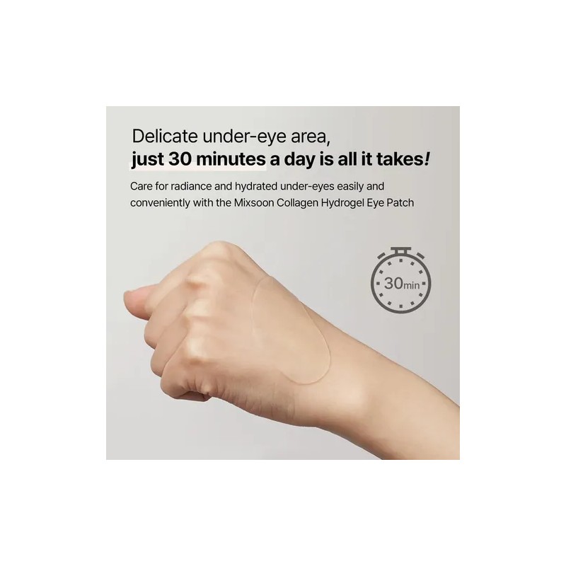 Parches De Hidrogel De Colágeno Mixsoon Hydrogel Collagen Eye Patches,