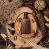 Asashizen Handmade Dark Brown Wood Soap Dispenser, Plastic Pump, Elegant