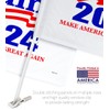 White Trump 2024 Flag For Car 2 PcsRed Bandera Para