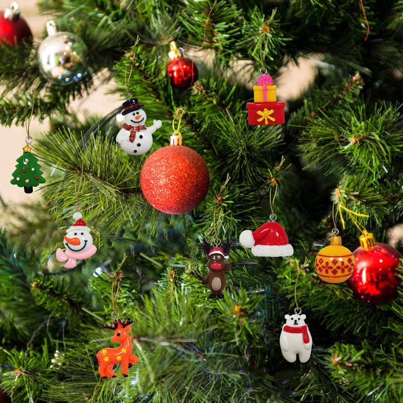30pcs Mini Christmas Ornaments for Mini Tree Decorations Small Christmas