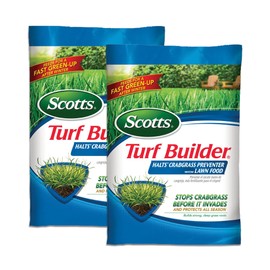 Scotts Turf Builder Halts Crabgrass Preventer with Lawn Food - Pre-Emergent Weed Killer, Lawn Fertilizer, 5,000 sq. ft., 13.35 lbs. (2-Pack)