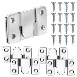 4 PCS Heavy Duty Flush-Mount Brackets - Stainless Steel Interlocking Picture Hangers, Photo Frame Hook Interlocking Furniture Connector for Large Picture Display Art Gallery Wall Mount Hardware