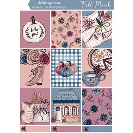 Life Planner Sticker Kit, Fall Mood, over 150 stickers on premium matte
