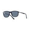 Emporio Armani Men's EA4201 Square Sunglasses, Matte Blue/Dark Blue Polarized,