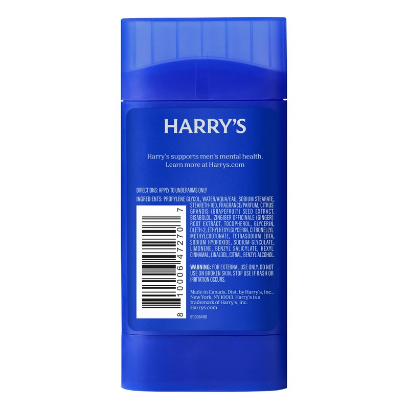 Harry's Aluminum Free Deodorant for Men - Odor Control, Stone