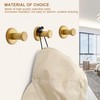 JANDH Wall Coat Hooks, Gold, Pack of 5 Stainless Steel