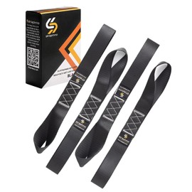 Strapinno 4pcs. Soft Loop Tie-Down Straps -1.7 in. x 17 in. Straps with 10,500lbs Breaking Strength and 3,500lbs Working Load Limit Each, Ideal for Securing ATV, UTV, Vehicles, and Other Equipment