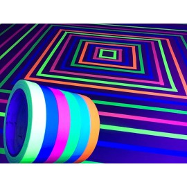 greyparrot Cinta Tape Fluorescente 6 Rollos 10mts De Colores Brilla Uv