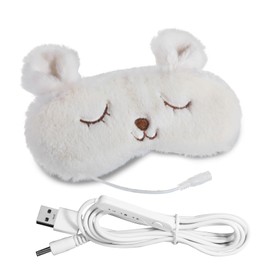 Joycorex Hot Eye Mask, Cute, USB, Electric Heating Type, Temperature Control, Auto Power Off, Washable, Remote Control, Storage Bag Included, Japanese Instruction Manual Included, Steam, Light Shade,