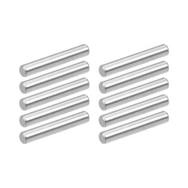 sourcing map 10Pcs 4mm x 25mm Dowel Pin 304 Stainless Steel Pegs Support Shelves Silver Tone