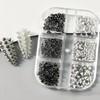 2Boxes 12Grids Mini Punk Nail Studs Square Cone Spike Spire