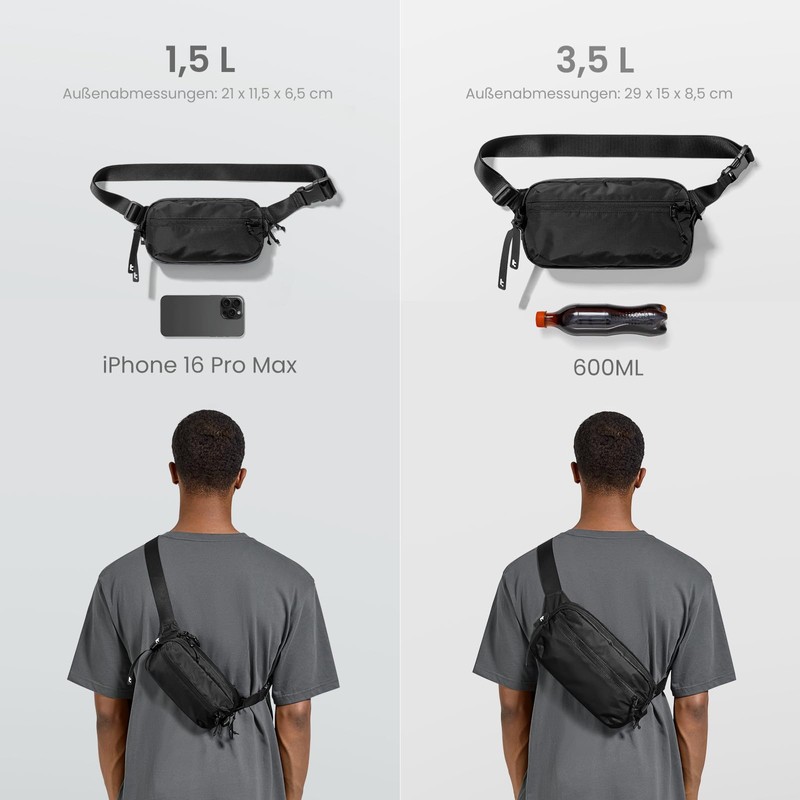 t33 chest pocket, black