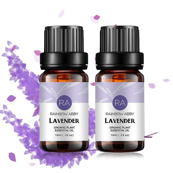 2-Pack US Organic Lavender Essential Oil 100 Pure, Undiluted, Aromatherapy Oils, 2x10mL