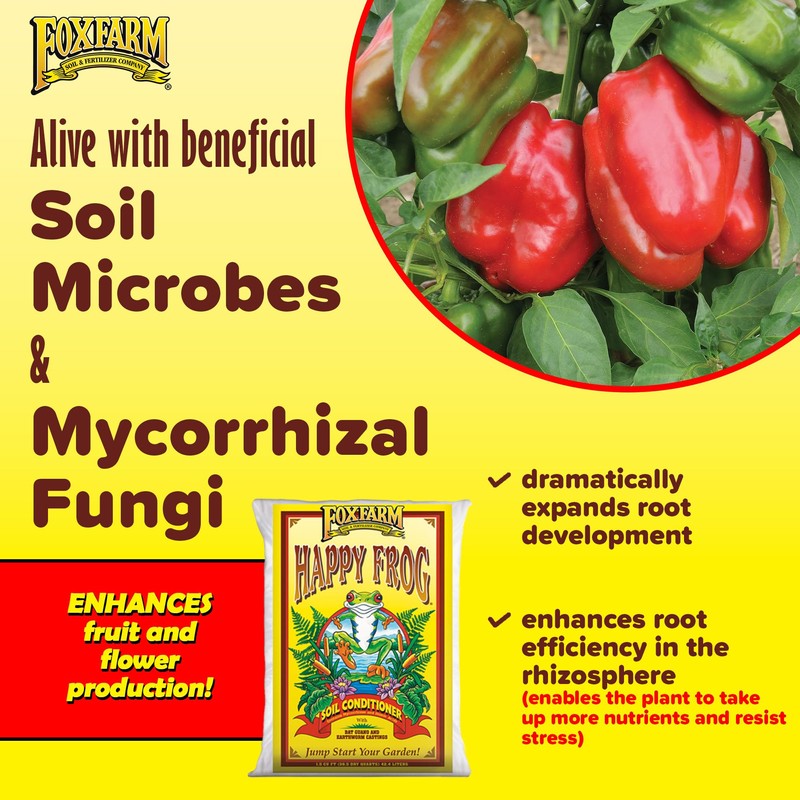 FoxFarm Happy Frog Soil Conditioner, 1.5cu ft - Contains Mycorrhizae