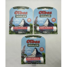 Olbas 3 Olbas Inhaler Natural Aromatherapy Blend .01oz Ea