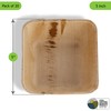 Bol de hoja de palmera natural biodegradable, paquete de 20,
