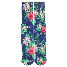 Benefeet Sox Crazy Socks for Women Men Funny Socks for Boys Teens Unisex 3D Print Hawaii Tropical Flower Novelty Bird Patterned Designer Socks for Kids Athletic Tube Socks Christmas