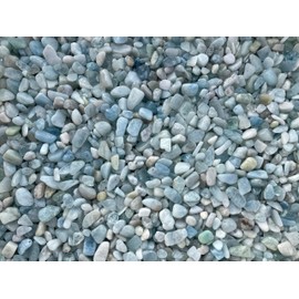 GAF TREASURES 2 oz Lot Natural Aquamarine Semi Tumbled Gemstone Chips, Crushed Mini Crystals, Undrilled Crystal Chips (Aquamarine)