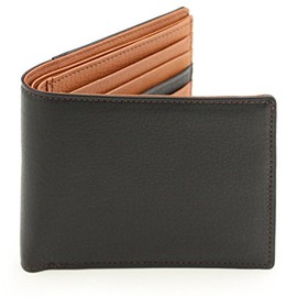 Abies Lambskin Leather Bifold Wallet (No Coin Pocket), Made in Japan, Net Bill, Black