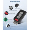 ECCPP Key Fob Keyless Entry Fits for Mitsubishi Lancer 2.4L