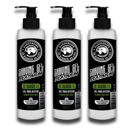 3 Gel Shaving Afeitado Bergamota Platinium 500ml