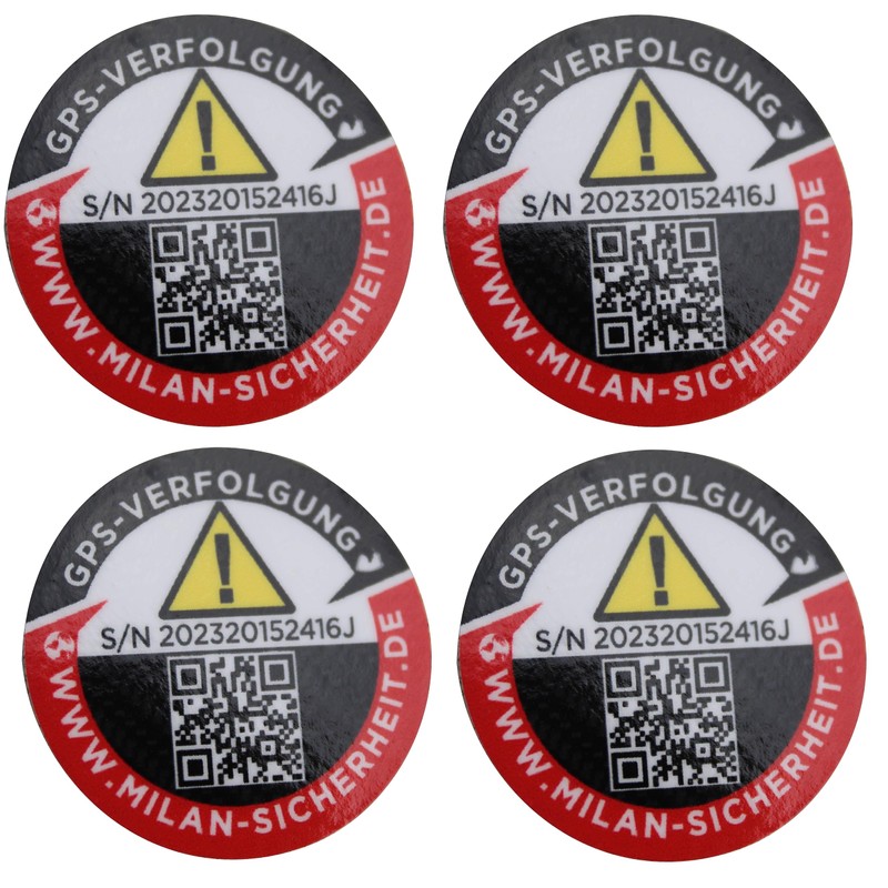 GRIP&BENDER GPS Anti-Theft Sticker - Tracking Warning Sticker with Website