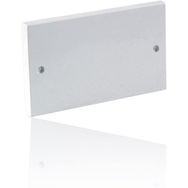Merriway BH02677 Electric Switch Socket Double Blank Plate - White