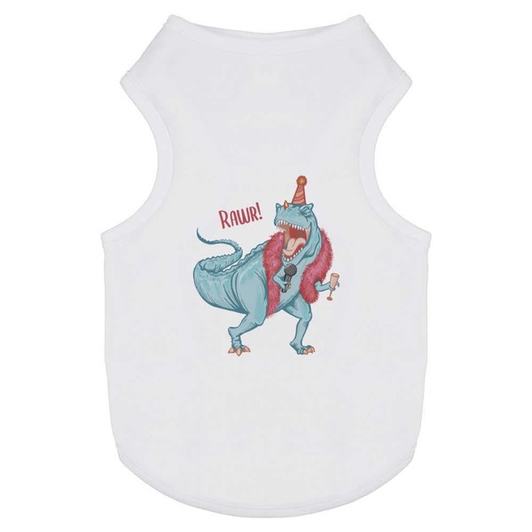 'Karaoke Party Dinosaur' Pet Dog/Cat T-Shirt (PT00107125)